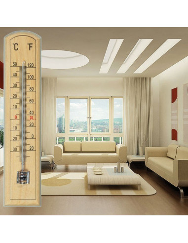 Sobni leseni termometer